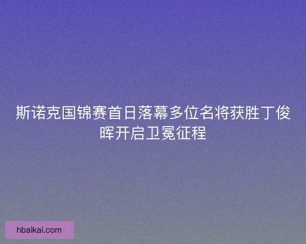 斯诺克国锦赛首日落幕多位名将获胜丁俊晖开启卫冕征程